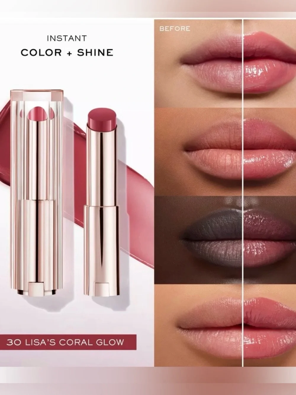 Lip Idôle Squalane-12 Butterglow Hydrating Lip Balm in Lisa’s Coral Glow-NEW